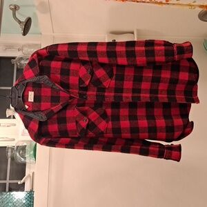 Vintage L.L. Bean buffalo plaid heavyweight wool button front overshirt